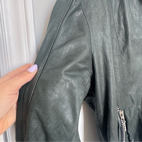 Doma Women's forest deep green Leather Jacket M - Picture 6 of 10